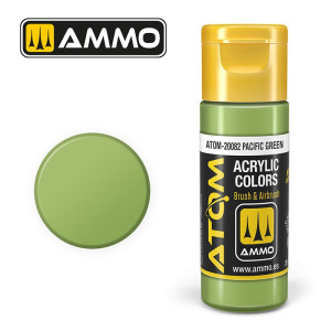 Peinture acrylique Vert Pacifique 20ml ATOM AMMO