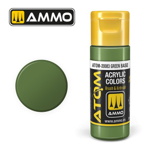 Peinture acrylique Base verte 20ml ATOM AMMO