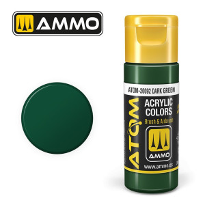 Peinture acrylique Vert foncé 20ml ATOM AMMO