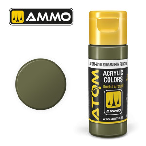 Peinture acrylique Noir-vert RLM70 20ml ATOM AMMO