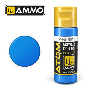 Peinture acrylique Bleu 20ml ATOM AMMO