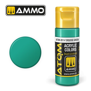Peinture acrylique Vert Turquoise 20ml ATOM AMMO
