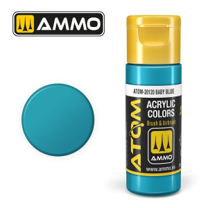 Peinture acrylique Bleu bébé 20ml ATOM AMMO