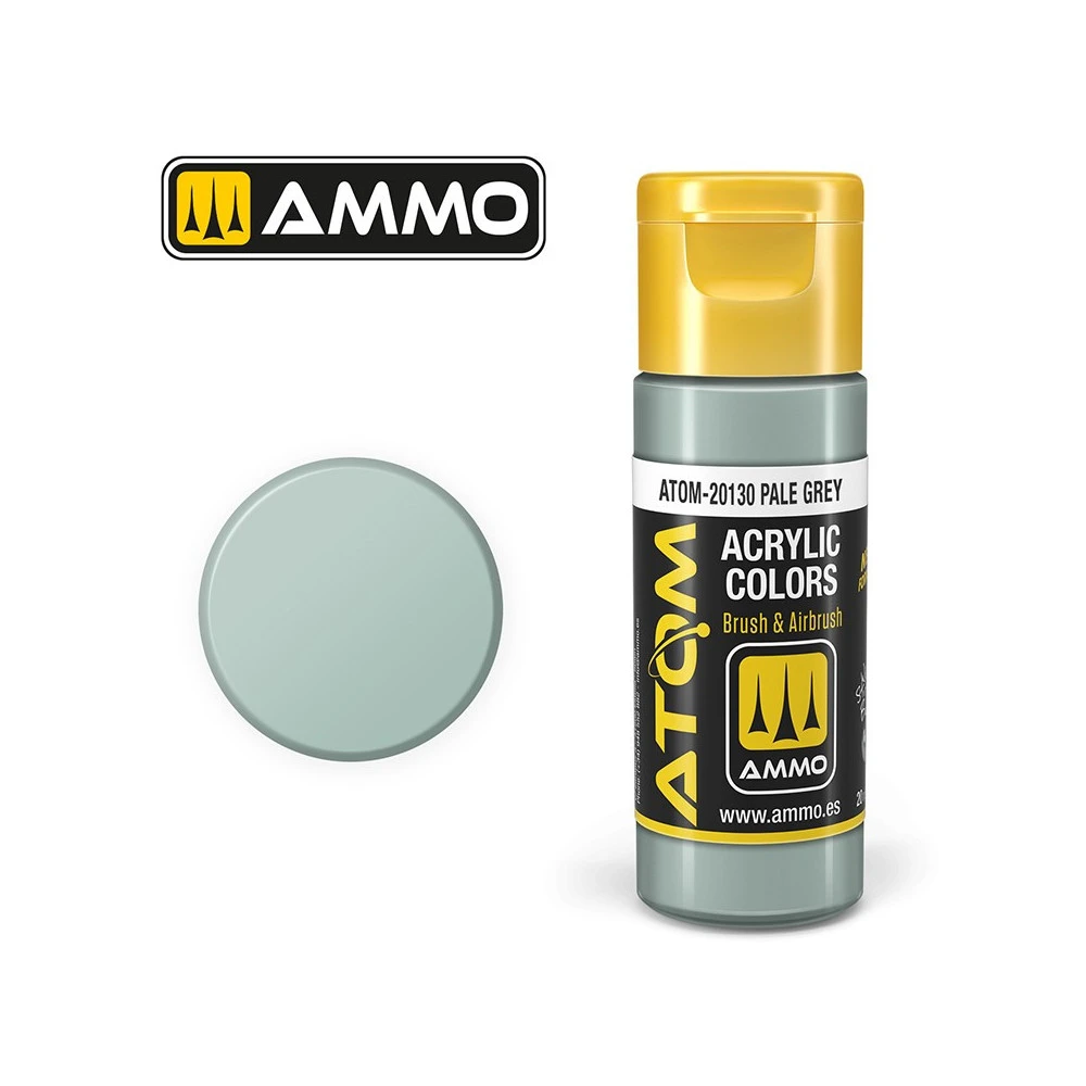 Peinture acrylique Gris pâle 20ml ATOM AMMO