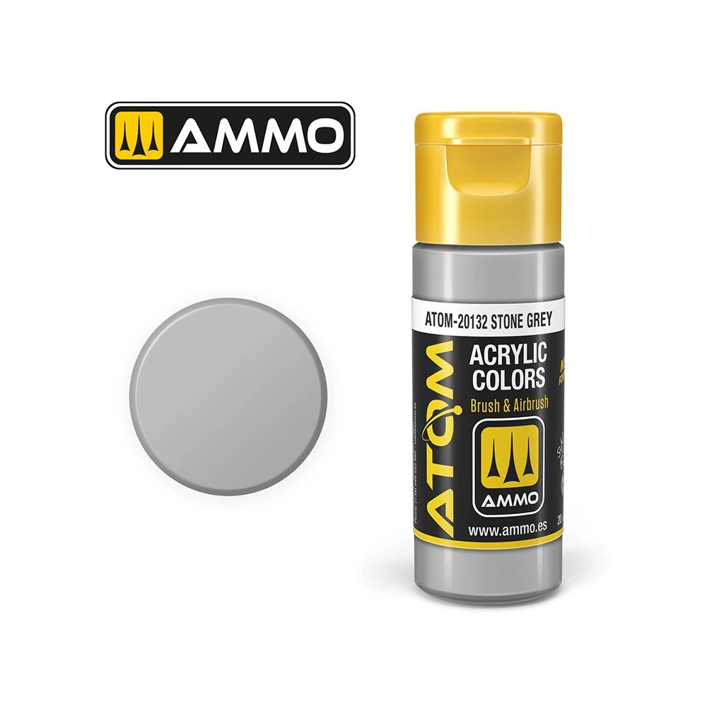 Peinture acrylique Gris Pierre 20ml ATOM AMMO Peinture acrylique Gris Pierre 20ml ATOM AMMO
