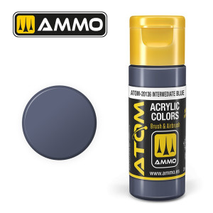 Peinture acrylique Bleu intermédiaire 20ml ATOM AMMO