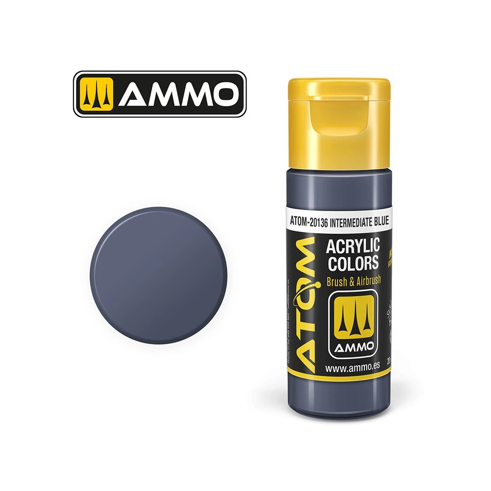 Peinture acrylique Bleu intermédiaire 20ml ATOM AMMO Peinture acrylique Bleu intermédiaire 20ml ATOM AMMO