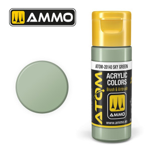 Peinture acrylique Vert ciel 20ml ATOM AMMO
