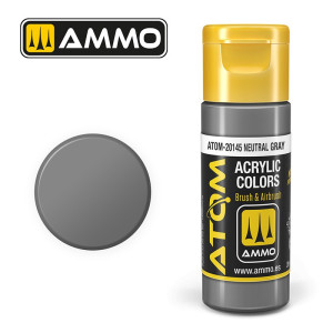 Peinture acrylique Gris neutre 20ml ATOM AMMO