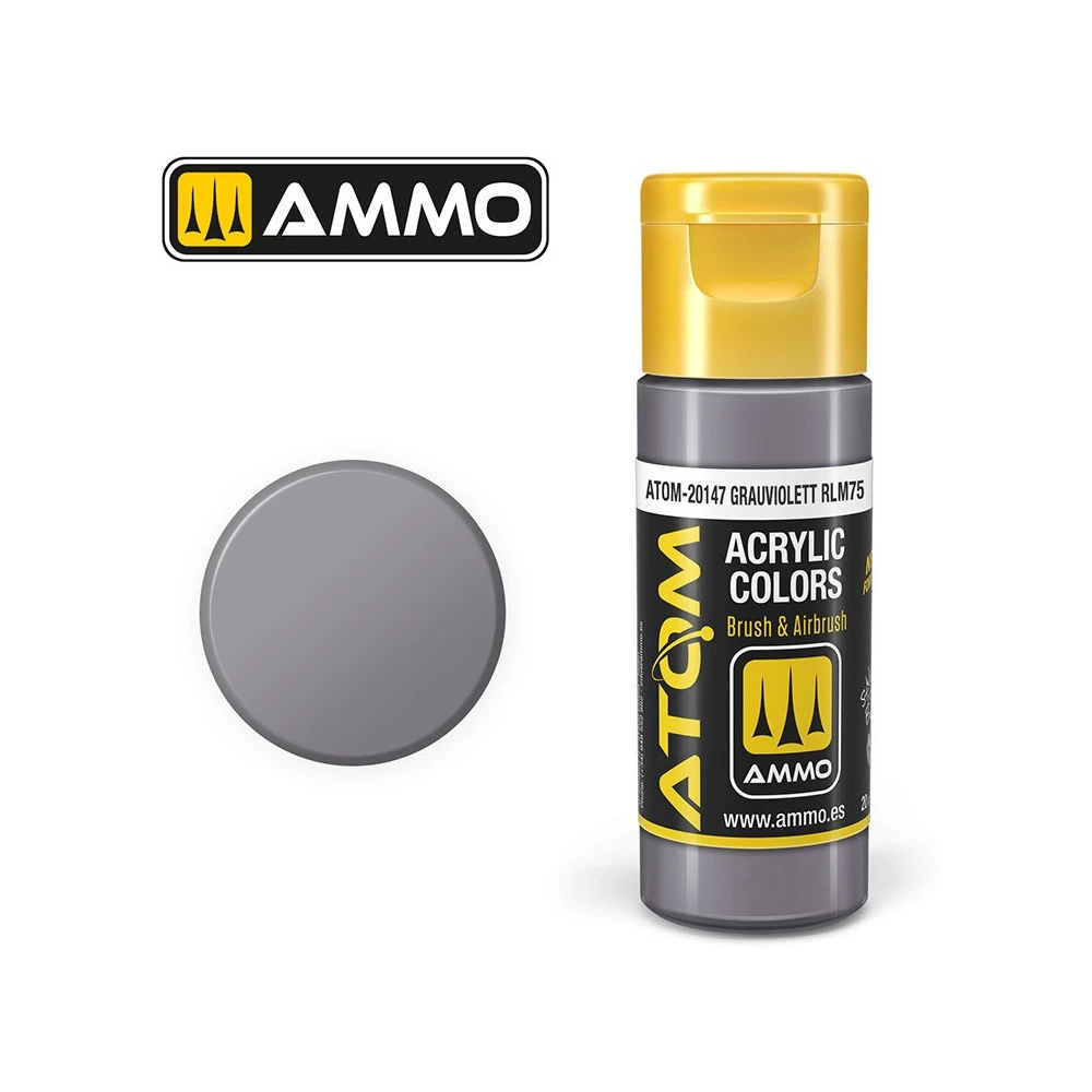 Peinture acrylique Grisviolet RLM75 20ml ATOM AMMO Peinture acrylique Grisviolet RLM75 20ml ATOM AMMO
