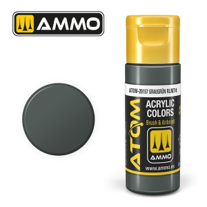 Peinture acrylique Gris Grün RLM74 20ml ATOM AMMO