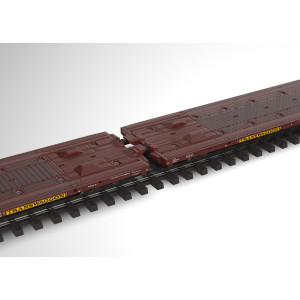 Trix 24428 Wagons plats articulés Laads 800B, Transwaggon, chargé 4 fourgons VW Crafter Trix Trix_24428 - 3