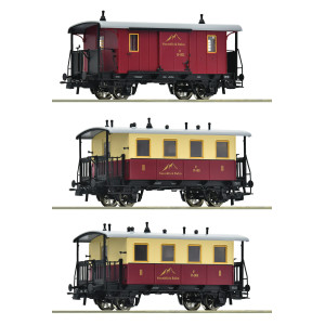 Roco 6200063 Set de 3 voitures voyageurs à crémaillère, EINSTELLER, Sonnblick-Bahn Roco Roco_6200063 - 1