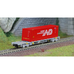 Arnold HNS6501 Wagon plat porte conteneur, SNCF, chargé conteneur Norbert Dentressangle 45', échelle N Arnold HNS6501 - 1