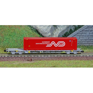 Arnold HNS6501 Wagon plat porte conteneur, SNCF, chargé conteneur Norbert Dentressangle 45', échelle N Arnold HNS6501 - 2