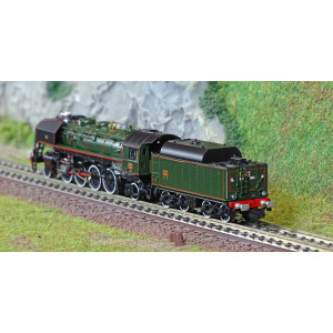 Arnold HNS2542 Locomotive vapeur 141 R 1244, SNCF, roues boxpok, livrée verte, lignes rouges, échelle N Arnold HNS2542 - 3
