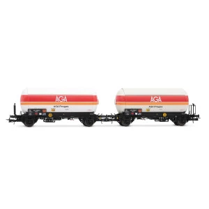Jouef HJ6289 Set de 2 wagons citernes à gaz, toit pare soleil, AGA Progas Jouef HJ6289 - 6
