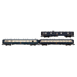 Arnold HN4489 Set de 3 voitures voyageurs "Etoile du Nord", SNCF, DD3 / VPC Flèche d'Or / VP Étoile du Nord, échelle N Arnold HN