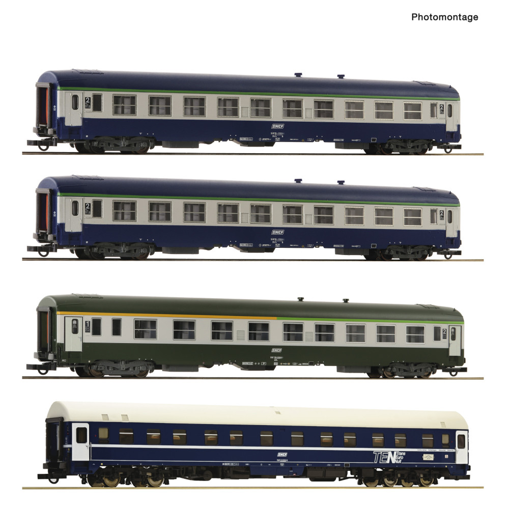 Roco 6200080 Set de 4 voitures voyageurs Arlberg-Express, SNCF Roco Roco_6200080 - 1 Roco 6200080 Set de 4 voitures voyageurs Arlberg-Express, SNCF Roco Roco_6200080 - 1