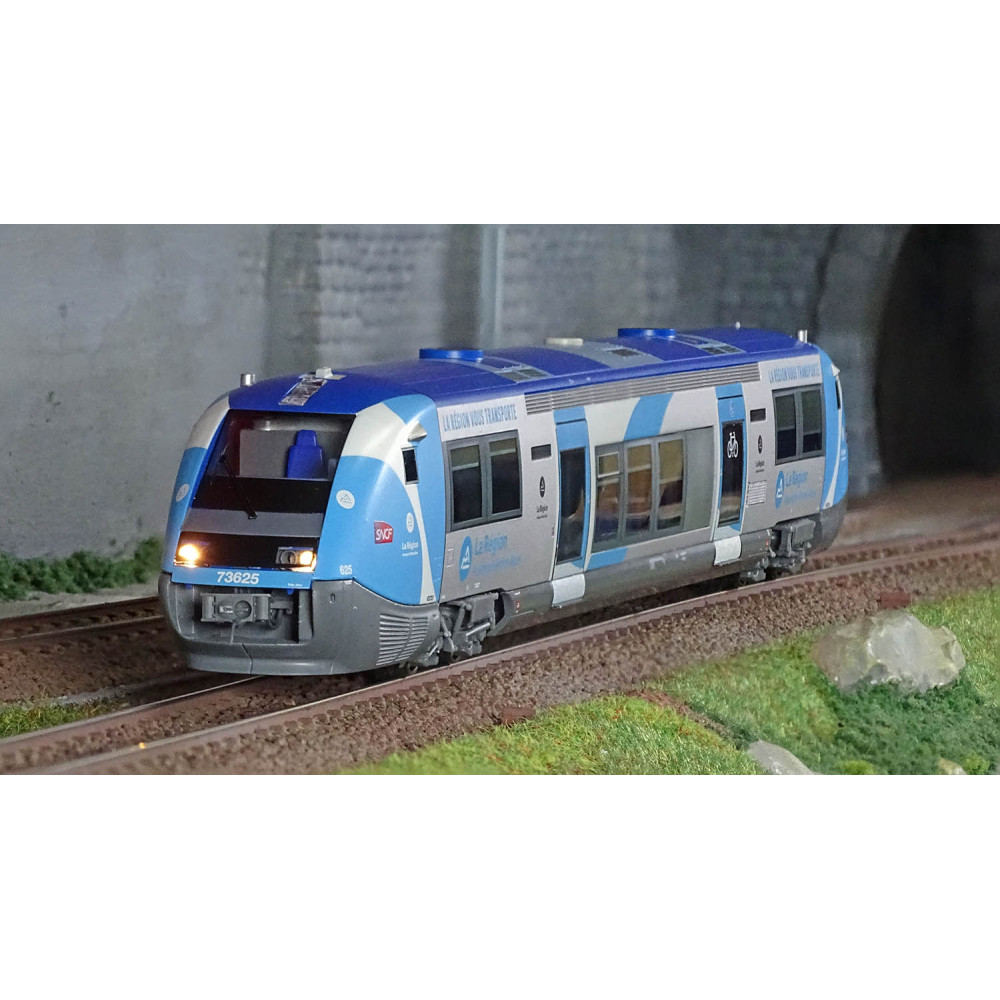 Jouef HJ2437S Autorail diesel X 73500, SNCF, La Région Auvergne Rhône-Alpes, digital sonore Jouef HJ2437S - 1 Jouef HJ2437S Autorail diesel X 73500, SNCF, La Région Auvergne Rhône-Alpes, digital sonore Jouef HJ2437S - 1