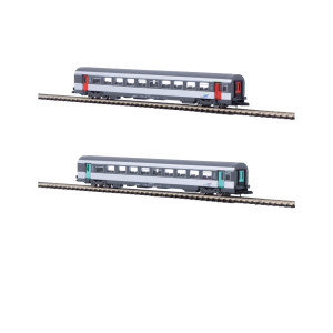 Azar V01-CPP1 Set de 2 voitures Corail Vtu, 1ère + 2ème classe, SNCF, logo Casquette, Z 1/220 AZAR Models AZAR_V01-CPP1 - 4