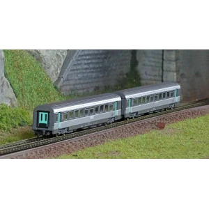 Azar V01-CPP2 Set de 2 voitures Corail Vtu, 2ème classe, SNCF, logo Casquette, Z 1/220 AZAR Models AZAR_V01-CPP2 - 1