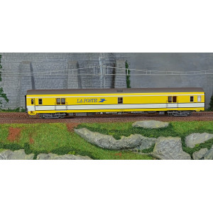 LS Models 40428 Voiture Postale UIC, jaune/blanc, toit gris, PA UIC, SNCF Ls models LSM_40428 - 2