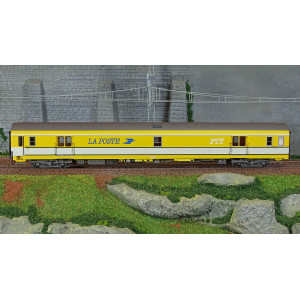 LS Models 40429 Voiture Postale UIC, jaune/blanc, toit gris, PA UIC, SNCF Ls models LSM_40429 - 2