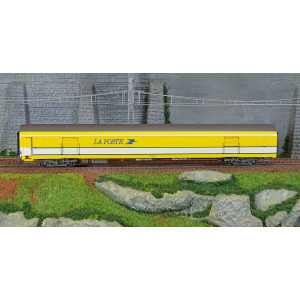 LS Models 40448 Voiture Postale UIC, jaune/blanc, toit gris, portes roulantes, PA UIC, SNCF Ls models LSM_40448 - 2