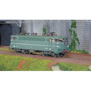 Ree Modeles MB206.S Locomotive électrique BB 16020, Verte, avec jupes, LA CHAPELLE, sonore, panthos motorisés Ree Modeles MB-206