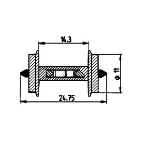 Roco 40186 Jeu d'essieux normalisé 11mm avec résistance Roco Roco_40186 - 1