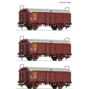 Roco 6600173 Set de 3 wagons à toit coulissant, type Tms, SNCF Roco Roco_6600173 - 1