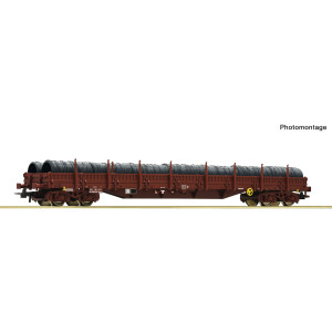 Roco 6600184 Wagon à ranchers porte-grumes, type Res, SNCF, chargé bobines Roco Roco_6600184 - 1