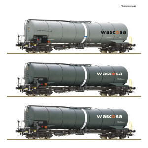 Roco 6600143 Set de 3 wagons citernes à bogies, type Zacns, Wascosa Roco Roco_6600143 - 1