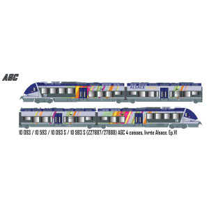 LS Models 10093S Autorail AGC Z 27887, 4 caisses, Bleu / Gris, livrée ALSACE, digital sonore Ls models Lsm_10093S - 7