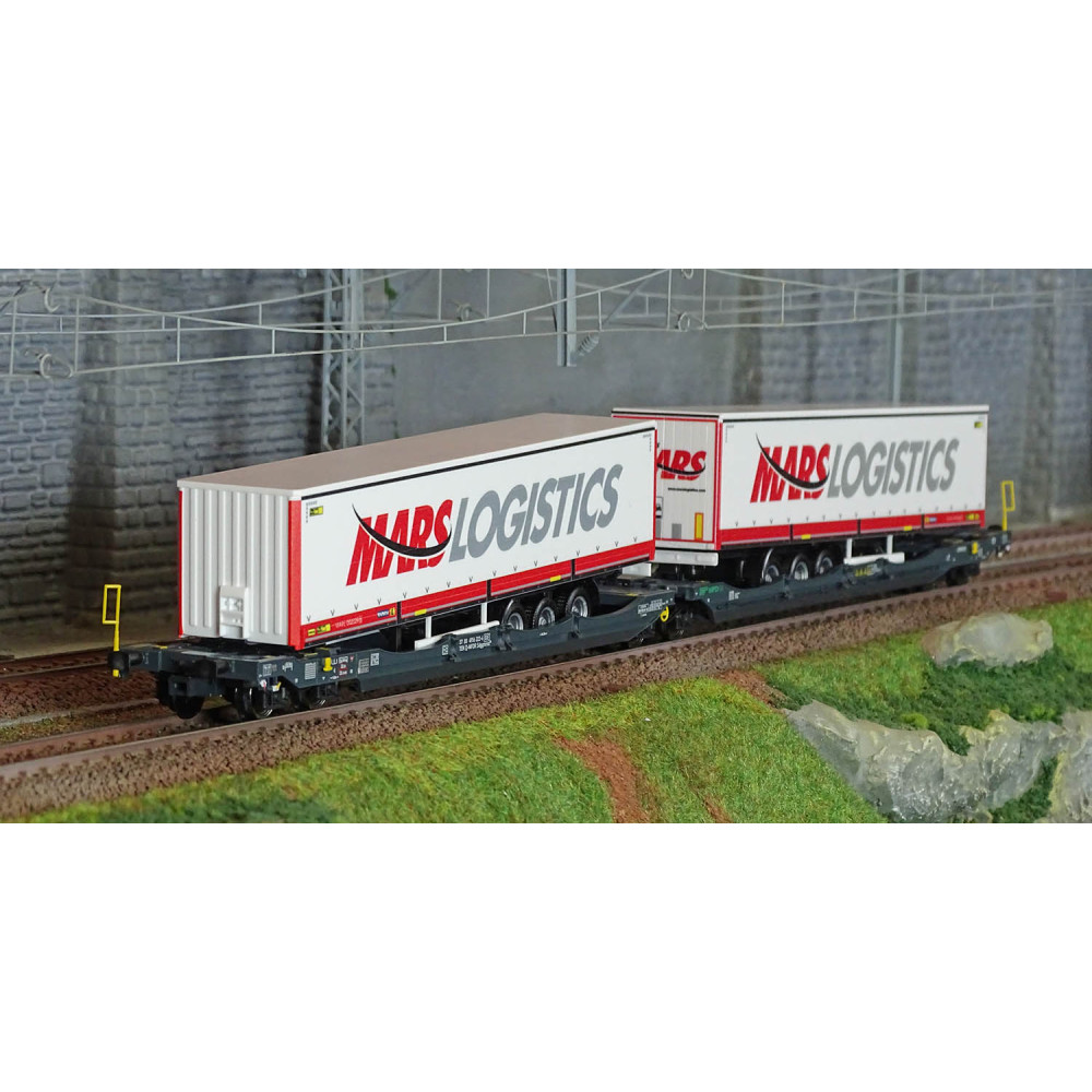 Trix 24472 Wagon wagon-poche articulé Sdggmrss 738 (T3000e), DB AG, chargé semi-remorques Mars Trix Trix_24472 - 1 Trix 24472 Wagon wagon-poche articulé Sdggmrss 738 (T3000e), DB AG, chargé semi-remorques Mars Trix Trix_24472 - 1