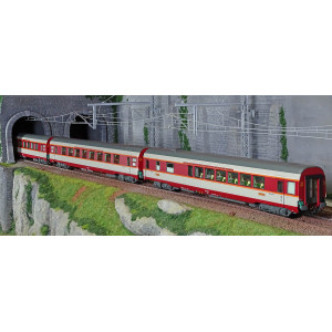 Jouef HJ4191 Set de 3 voitures voyageurs Grand Confort TEE Le Kléber, SNCF, A8u / A8tu / Vru, éclairées Jouef HJ4191 - 6