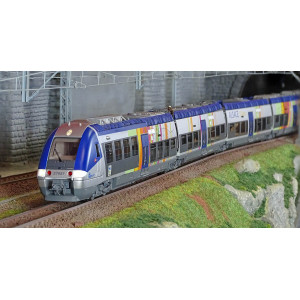 LS Models 10093S Autorail AGC Z 27887, 4 caisses, Bleu / Gris, livrée ALSACE, digital sonore Ls models Lsm_10093S - 1