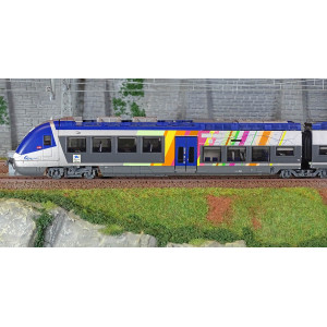 LS Models 10093S Autorail AGC Z 27887, 4 caisses, Bleu / Gris, livrée ALSACE, digital sonore Ls models Lsm_10093S - 2