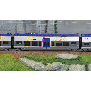 LS Models 10093S Autorail AGC Z 27887, 4 caisses, Bleu / Gris, livrée ALSACE, digital sonore Ls models Lsm_10093S - 3