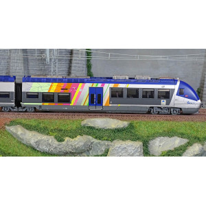 LS Models 10093S Autorail AGC Z 27887, 4 caisses, Bleu / Gris, livrée ALSACE, digital sonore Ls models Lsm_10093S - 5