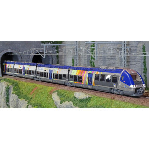 LS Models 10093S Autorail AGC Z 27887, 4 caisses, Bleu / Gris, livrée ALSACE, digital sonore Ls models Lsm_10093S - 6
