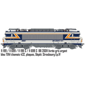 Ls Models 11199S Locomotive électrique BB 20011 SNCF, bleu TEN, plaques, Strasbourg, digitale sonore Ls models Lsm_11199S - 4
