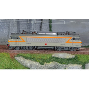Ls Models 11104S Locomotive électrique BB 22399 SNCF, gris béton/orange, logo Nouille, blason Mormant, Villeneuve, Sonore Ls mod