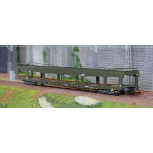 Jouef HJ4188 Wagon porte-auto DD DEV 66, livré vert avec logo casquette blanc, SNCF Jouef HJ4188 - 3