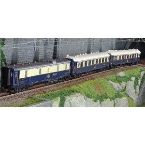 Jouef HJ4198 Set de 3 voitures voyageurs CIWL, Etoile du Nord, DD3 / VP Côte d'Azur / VPC Étoile du Nord, éclairé Jouef HJ4198 -