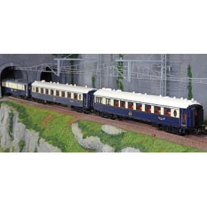 Jouef HJ4198 Set de 3 voitures voyageurs CIWL, Etoile du Nord, DD3 / VP Côte d'Azur / VPC Étoile du Nord, éclairé Jouef HJ4198 -