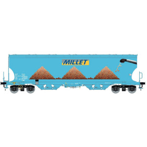 Ls Models 30589 Wagons trémie Tagnpps, bleu clair, nouveau logo Millet Ls models LSM_30589 - 1