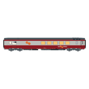 LS Models 40110 Voiture restaurant Gril Express, rouge / gris béton, SNCF, logo GE orange, éclairée Ls models LSM_40110 - 1