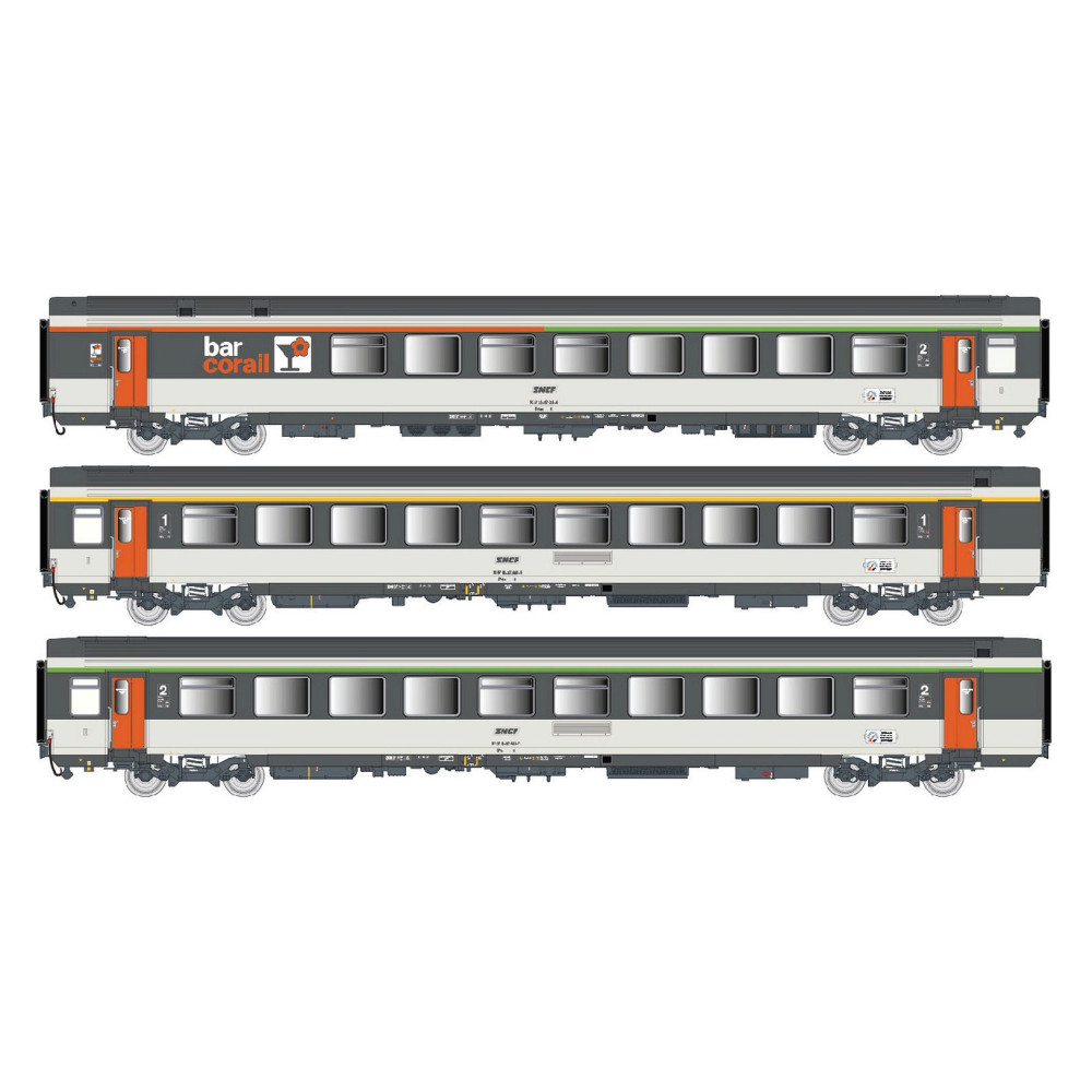 LS Models 41998 Set de 3 voitures corail VTU, SNCF, Le Montaigne, B5rtux / A10rtu / B11rtu, logo encadré, éclairée Ls models LSM LS Models 41998 Set de 3 voitures corail VTU, SNCF, Le Montaigne, B5rtux / A10rtu / B11rtu, logo encadré, éclairée Ls models LSM